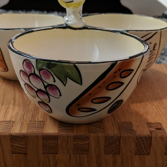 CLAY ART 3 section serving dish - Picture 5 of 7